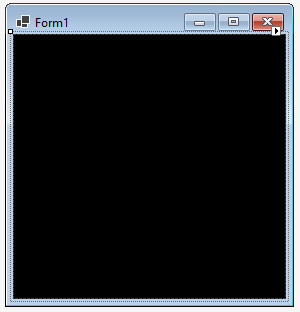 A WinForm with an image docked that has a black background